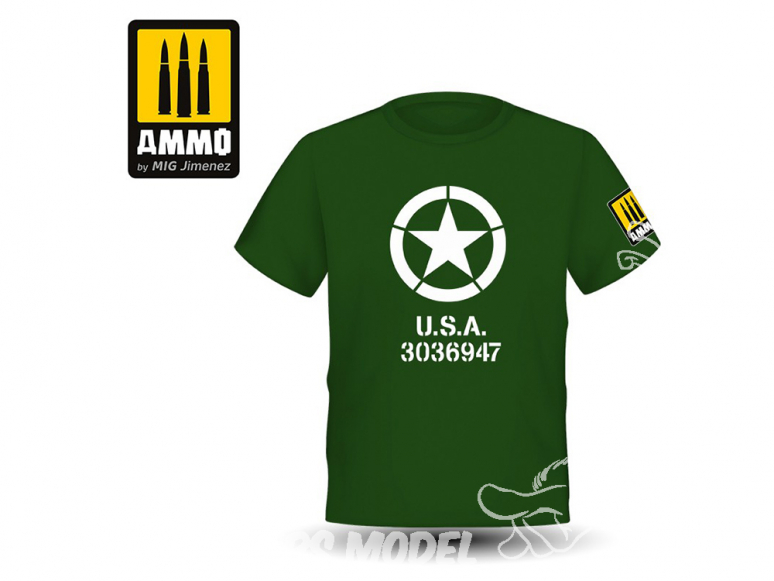 MIG T-Shirt 8077L T-shirt Ammo Etoile U.S.A. taille L