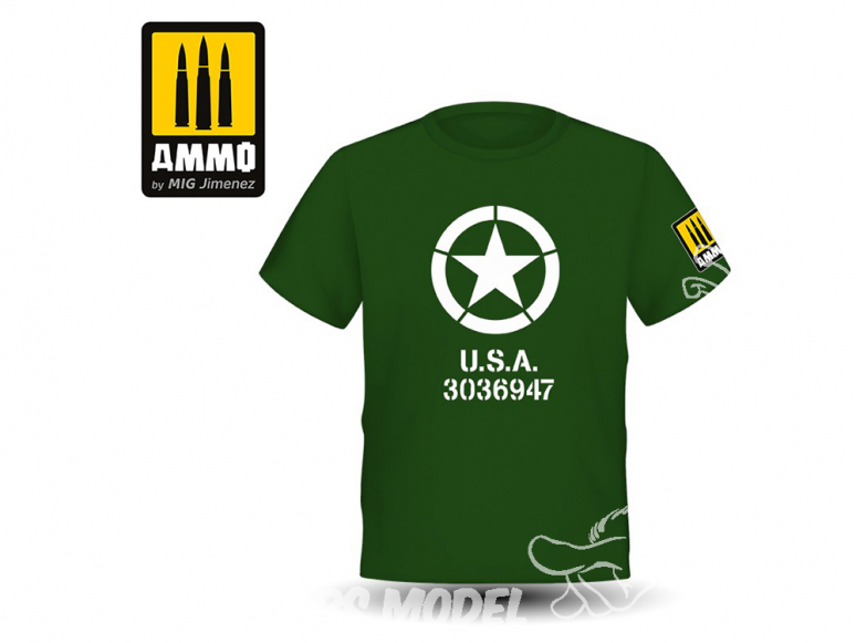 MIG T-Shirt 8077XL T-shirt Ammo Etoile U.S.A. taille XL
