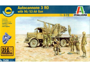 ITALERI maquette militaire 7508 autocannone 3 Ro avec 90/53 AA G