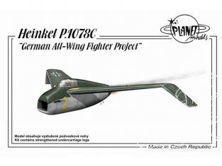 Planet Model PLT192 Projet de chasseur allemand All-Wing Heinkel P.1078C full resine kit 1/72