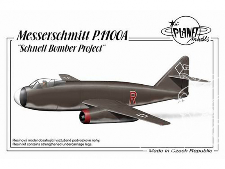 Planet Model PLT190 Bombardier rapide Messerschmitt Me P. 1100A full resine kit 1/72