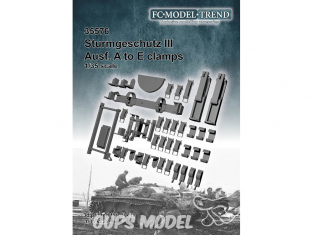 FC MODEL TREND accessoire résine 35576 Clamps Sturmgeschutz III Ausf.A à E 1/35