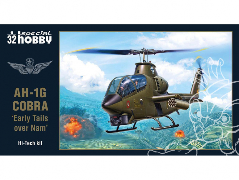 Special Hobby maquette helico 32082 AH-1G Cobra Early Tails over Vietnam Hi-Tech Kit 1/32