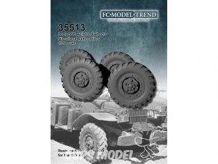 FC MODEL TREND accessoire résine 35513 Roues lestées pneus directionnels Dodge WC 1/35
