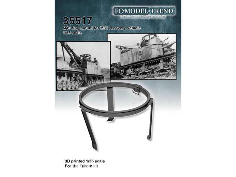 FC MODEL TREND accessoire résine 35517 Rail M49 pour M31 1/35