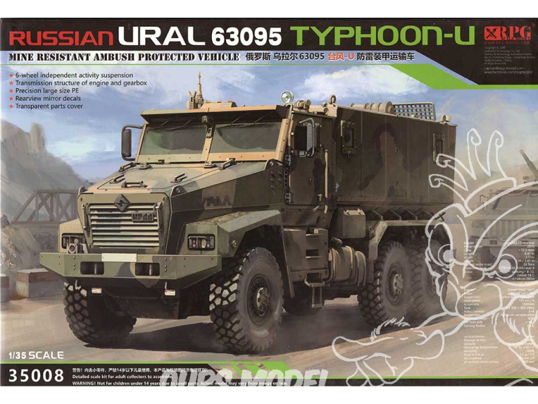 RPG-Model maquette militaire 35008 URAL 63095 TYPHOON-U 1/35