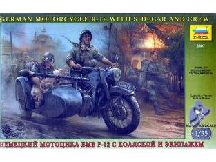 Zvezda maquette plastique 3607 Sidecar R12 Allemand 1/35