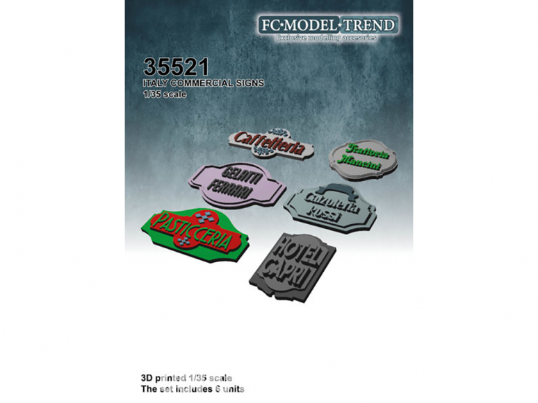 FC MODEL TREND accessoire résine 35521 Enseignes Italie 1/35