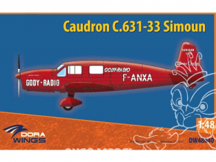 Dora Wings maquette avion DW48040 Caudron C.631/633 Simoun 1/48