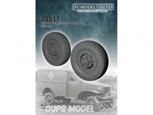 FC MODEL TREND accessoire résine 35511 Roues lestées Dodge WC pneus route 1/35