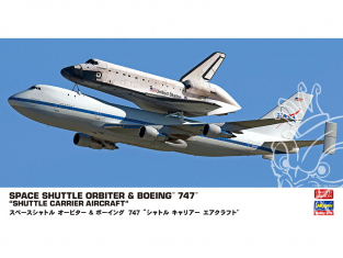HASEGAWA maquette espace 10844 SPACE SHUTTLE ORBITER et BOEING 747 1/200