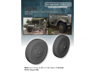 FC MODEL TREND accessoire résine 35590 Roues lestées M2 / M3 pneus route Dragon 1/35