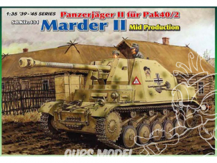 DRAGON maquette militaire 6423 Panzerjäger Marder II Milieu de Production 1/35