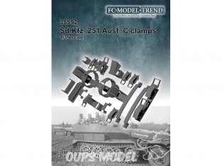 FC MODEL TREND accessoire résine 35592 Clamps Sd.Kfz.251 Ausf. C 1/35
