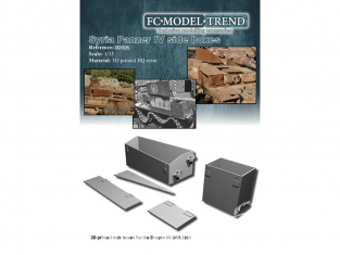 FC MODEL TREND accessoire résine 35432 Caisses latérales Panzer IV Syrien 1/35