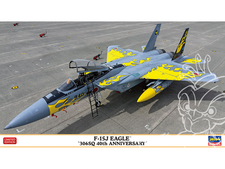 Hasegawa maquette avion 02382 F-15J Eagle "Peinture du 40e anniversaire du 306SQ" 1/72