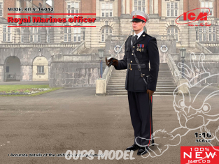 Icm maquette figurine 16012 Officier des Royal Marines 1/16
