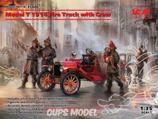 Icm maquette militaire 35606 Camion de pompiers modèle T 1914 avec équipage 1/35