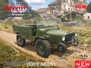 Icm maquette militaire 35570 Laffly V15T Véhicule de remorquage d'artillerie française de la Seconde Guerre mondiale 1/35