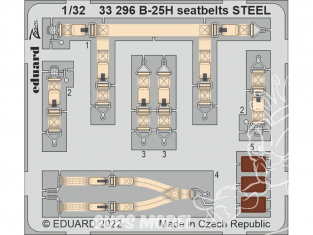 Eduard photodécoupe avion 33296 Harnais métal B-25H Hk Models 1/32