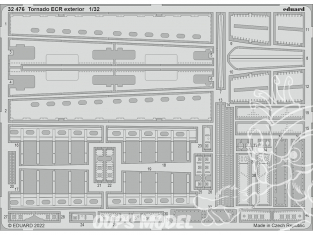 Eduard photodécoupe avion 32476 Extérieur Tornado ECR Italeri 1/32