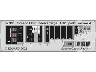 Eduard photodécoupe avion 32995 Undercarriage Tornado ECR Italeri 1/32