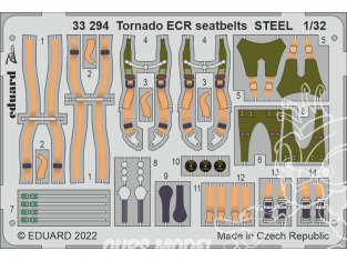 Eduard photodécoupe avion 33294 Harnais métal Tornado ECR Italeri 1/32