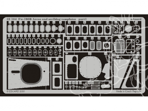 EDUARD photodecoupe avion 32104 Accessoires et pochoirs Fw190D 1/32