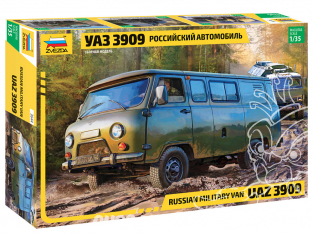 Zvezda maquette militaire 3644 Voiture russe UAZ 3909 1/35