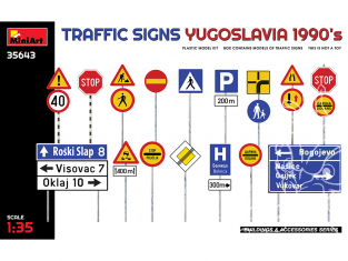Mini Art maquette militaire 35643 PANNEAUX DE SIGNALISATION YOUGOSLAVIE ANNÉES 1990 1/35