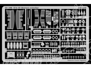 EDUARD photodecoupe avion 32106 Exterieur F-18 1/32