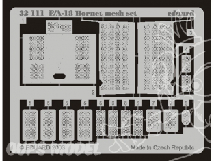 EDUARD photodecoupe avion 32111 Plaques F-18 1/32