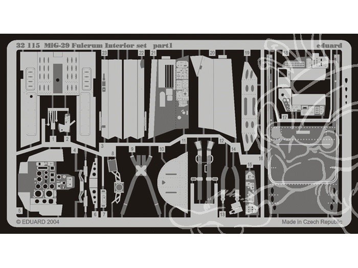 Eduard Edua32115 Mig-29 Fulcrum Interior 1//32