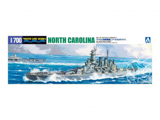 AOSHIMA maquette bateau 46005 North Carolina Navire de combat U.S. Navy 1/700