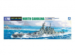 AOSHIMA maquette bateau 46005 North Carolina Navire de combat U.S. Navy 1/700