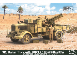 IBG maquette militaire 72098 Camion italien 3Ro avec obusier 100/17 100 mm 1/72