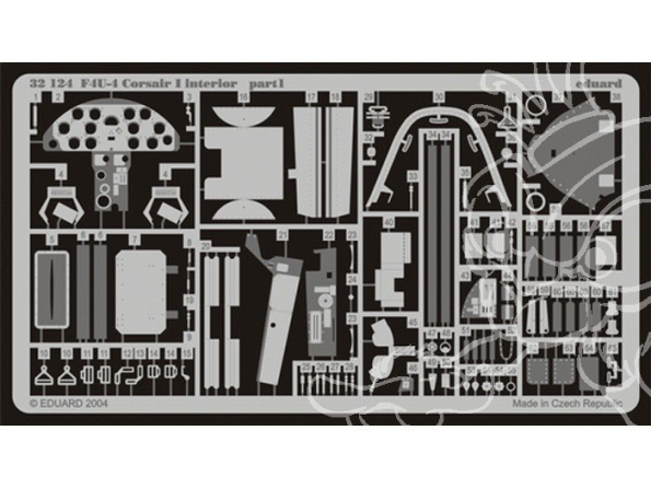 EDUARD photodecoupe avion 32124 Interieur F4U-4 1/32