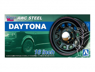 Aoshima maquette voiture 54284 Jantes Muscle Magic AWC Steel Daytona 16" et pneus 1/24