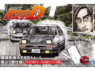 Aoshima maquette voiture 59616 Toyota AE86 Trueno Initial D Takumi Fujiwara Comics Vol.37 1/24