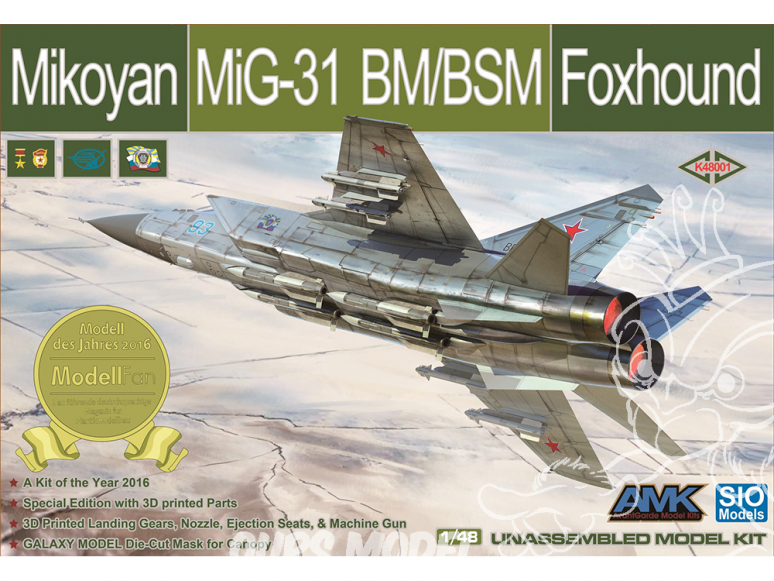 AMK maquette avion K48001 Mikoyan MiG-31 BM/BSM Foxhound 1/48