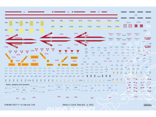 Eduard Decalques avion D48099 Marquages / Stencils F-14 Tamiya / AMK 1/48