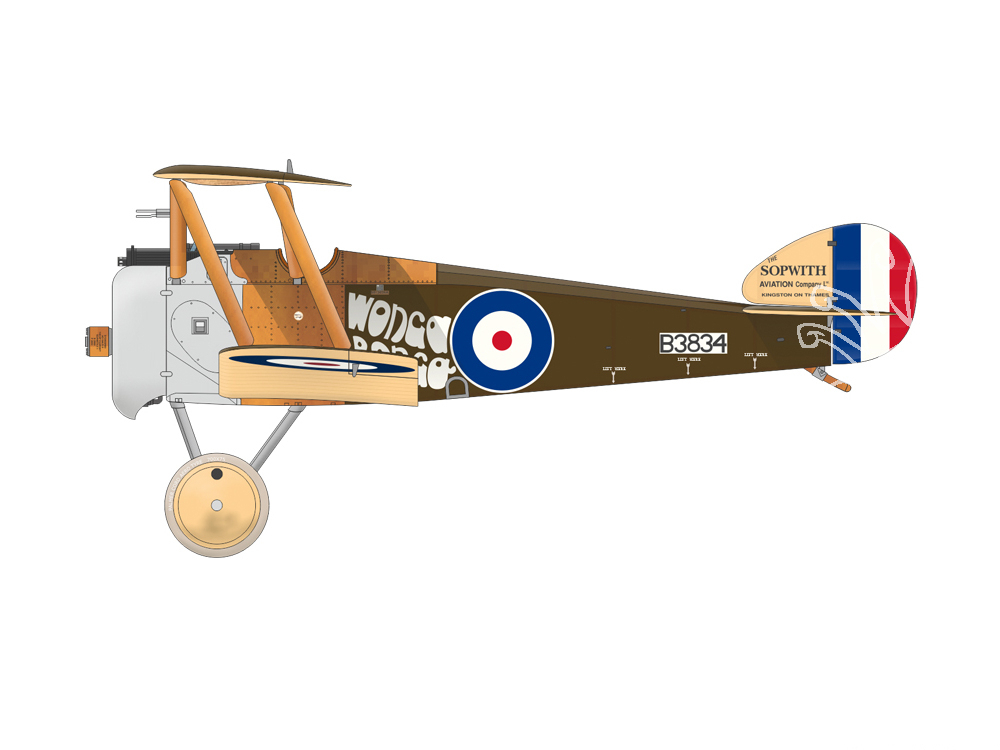 Maquette Bois et Métal : Avion Biplan Sopwith Camel 1:16