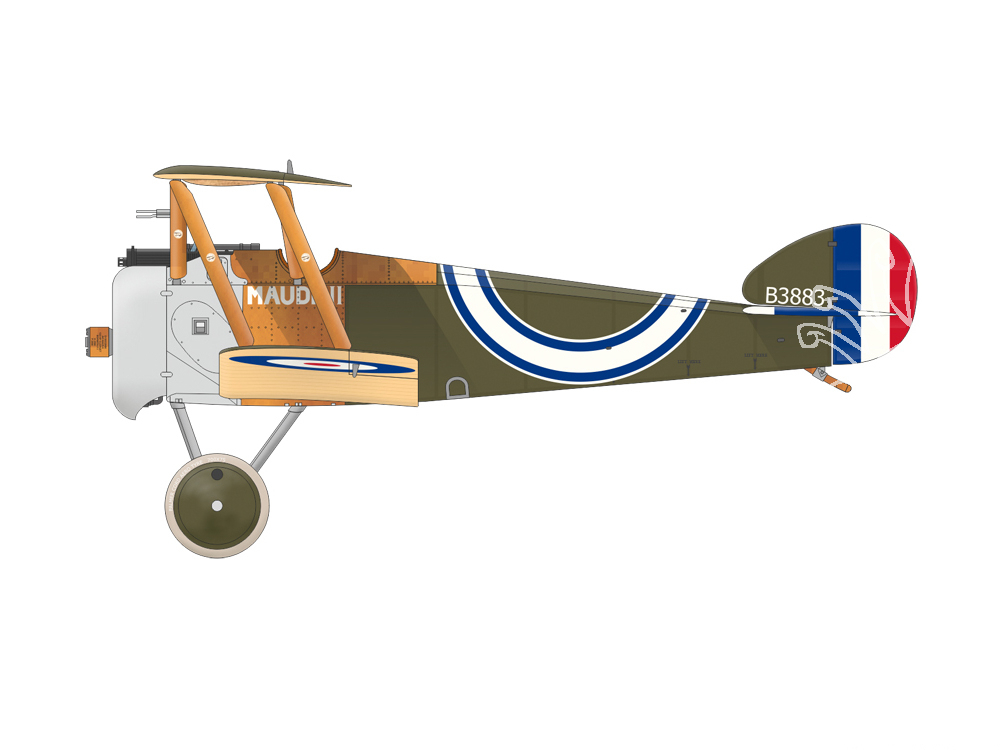 Maquette Bois et Métal : Avion Biplan Sopwith Camel 1:16