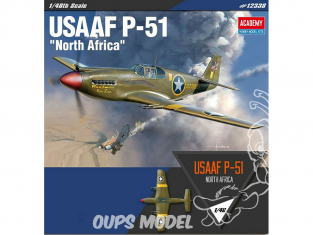 Academy maquette avion 12338 USAAF P-51 North Africa 1/48