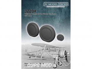 FC MODEL TREND accessoire résine 32204 Roues lestées Gloster Gladiator Icm 1/32