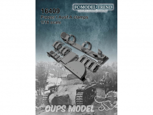 FC MODEL TREND accessoire résine 16409 Clamps Panzer I Ausf.A Takom 1/16