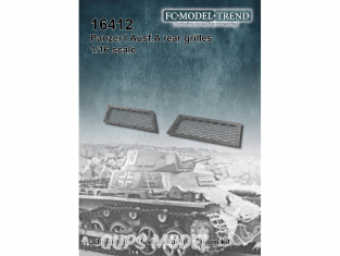 FC MODEL TREND accessoire résine 16412 Grilles arrière Panzer I Ausf.A Takom 1/16