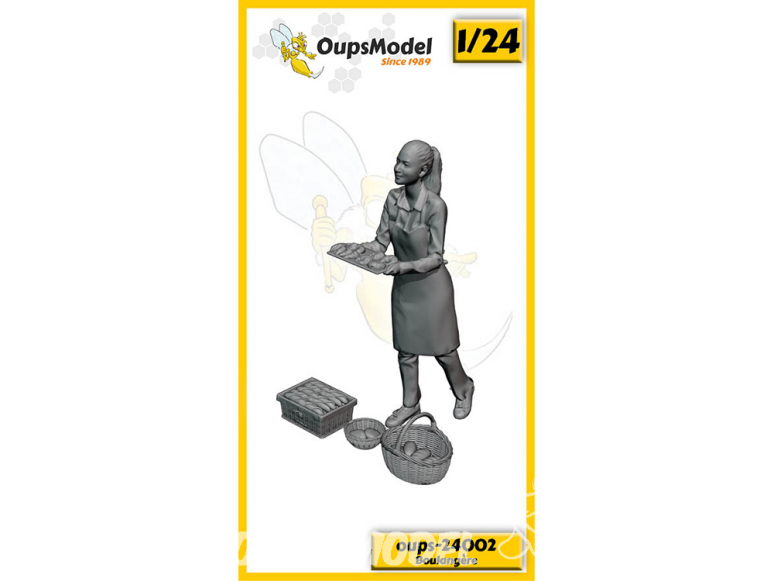 Oups figurines résine 24002 Boulangère avec accessoires 1/24