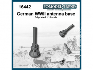 FC MODEL TREND accessoire résine 16442 Base antenne Allemande WWII 1/16
