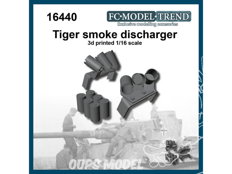 FC MODEL TREND accessoire résine 16440 Lance grenades fumigènes Tigre 1/16